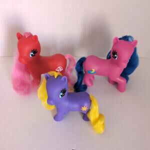Lot of 3 Gi-Go Wonder Pony Land MLP Fakie Sun Cloud & Moon Mushroom Symbol